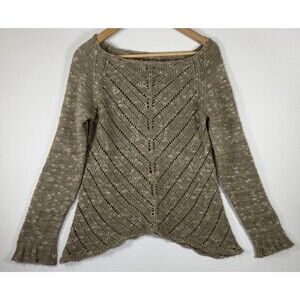 Georgina Estefania Sweater‎ Womens Small Knit Wool Linen Pullover Made in USA